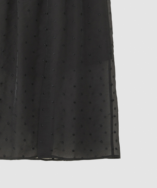 ROPE'(ロペ)の「シアードットIラインスカート(スカート・レディース・ブラック・38/36)」の10枚目の写真