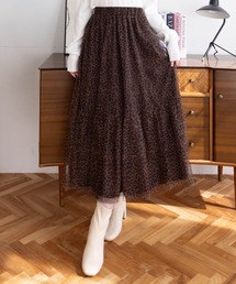 clear | レオパード柄チュールロングスカート ≪2024AW新作≫(スカート)