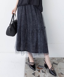 clear | レオパード柄チュールロングスカート ≪2024AW新作≫(スカート)
