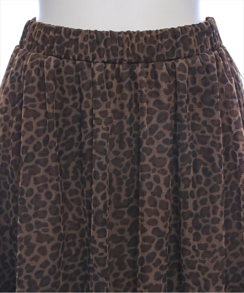 clear（クリア）の「レオパード柄チュールロングスカート[ヒョウ柄　アニマル　低身長用サイズ有] ≪2024AW新作≫（スカート・レディース・ブラウン/グレー・F/XS）」の14枚目の写真