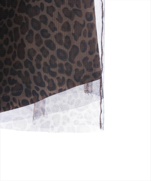 clear（クリア）の「レオパード柄チュールロングスカート[ヒョウ柄　アニマル　低身長用サイズ有] ≪2024AW新作≫（スカート・レディース・ブラウン/グレー・F/XS）」の15枚目の写真