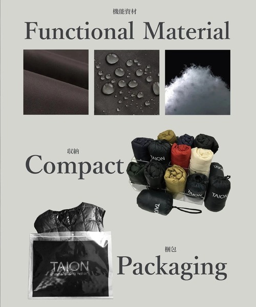 TAION/タイオン CREW NECK BUTTON DOWN JKT（ダウンジャケット/コート）｜TAION（タイオン）