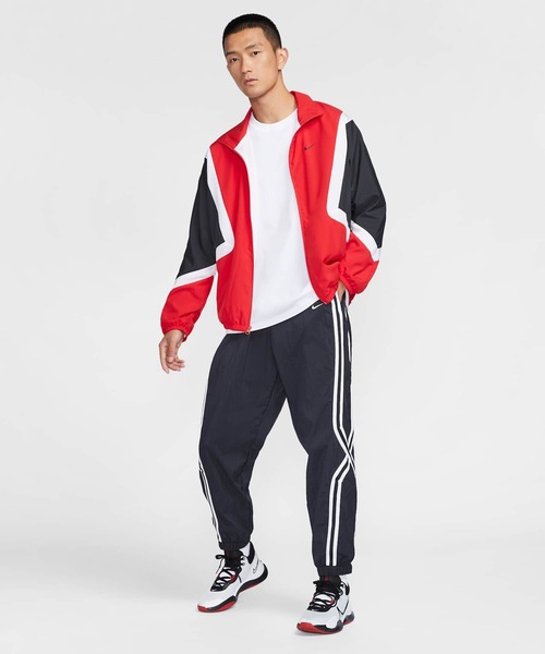 3新品未使用　NIKE上下セットアップ　Ｌサイズ　ウーブン　赤黒　バスケ 3新品未使用 NIKE上下セットアップ Lサイズ ウーブン 赤黒