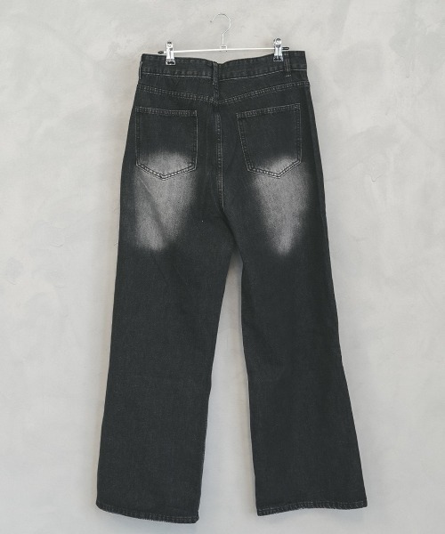 Shoowtime(ショウタイム)の「Wide straight vintage washed denim pants / ワイドストレートヴィンテージウォッシュデニムパンツ(デニムパンツ・メンズ・ブラック系/ブルー系/ブルー/ライトブルー・MEDIUM/LARGE/X-LARGE/XX-LARGE/SMALL)」の6枚目の写真