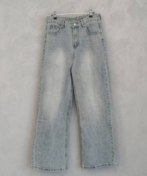 Shoowtime(ショウタイム)の「Wide straight vintage washed denim pants / ワイドストレートヴィンテージウォッシュデニムパンツ(デニムパンツ・メンズ・ブラック系/ブルー系/ブルー/ライトブルー・MEDIUM/LARGE/X-LARGE/XX-LARGE/SMALL)」の7枚目の写真
