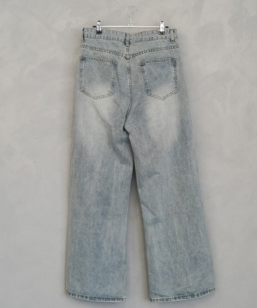 Shoowtime(ショウタイム)の「Wide straight vintage washed denim pants / ワイドストレートヴィンテージウォッシュデニムパンツ(デニムパンツ・メンズ・ブラック系/ブルー系/ブルー/ライトブルー・MEDIUM/LARGE/X-LARGE/XX-LARGE/SMALL)」の8枚目の写真