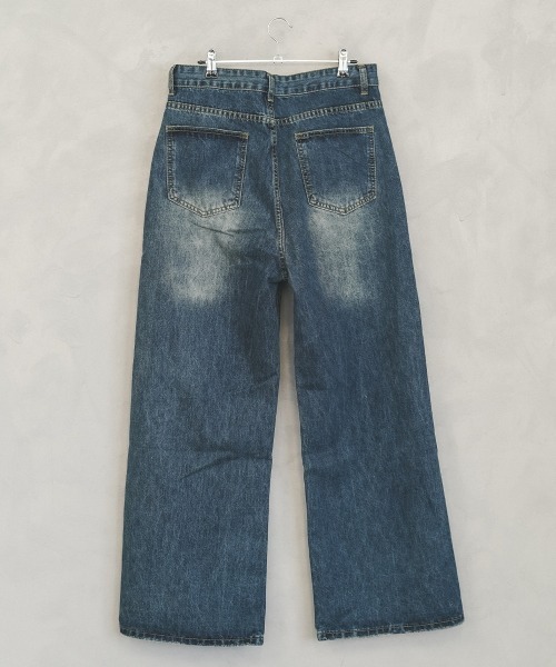 Shoowtime(ショウタイム)の「Wide straight vintage washed denim pants / ワイドストレートヴィンテージウォッシュデニムパンツ(デニムパンツ・メンズ・ブラック系/ブルー系/ブルー/ライトブルー・MEDIUM/LARGE/X-LARGE/XX-LARGE/SMALL)」の10枚目の写真