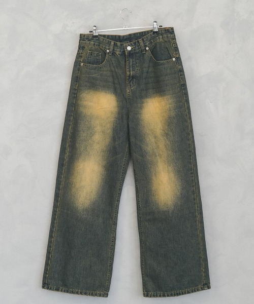 Shoowtime(ショウタイム)の「Wide straight vintage washed denim pants / ワイドストレートヴィンテージウォッシュデニムパンツ(デニムパンツ・メンズ・ブラック系/ブルー系/ブルー/ライトブルー・MEDIUM/LARGE/X-LARGE/XX-LARGE/SMALL)」の11枚目の写真