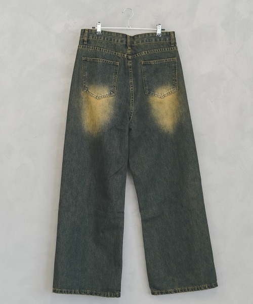Shoowtime(ショウタイム)の「Wide straight vintage washed denim pants / ワイドストレートヴィンテージウォッシュデニムパンツ(デニムパンツ・メンズ・ブラック系/ブルー系/ブルー/ライトブルー・MEDIUM/LARGE/X-LARGE/XX-LARGE/SMALL)」の12枚目の写真