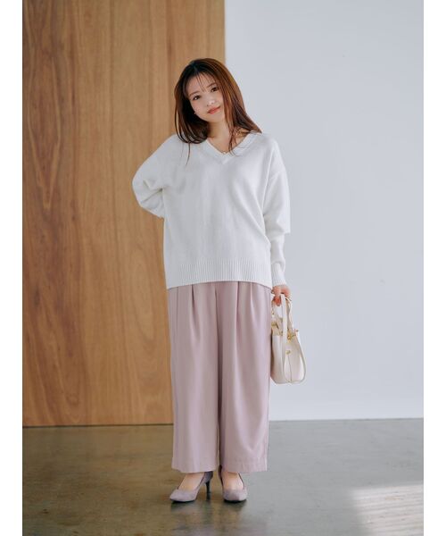 フラップポケットテーパードパンツ 【低身長・小柄女性