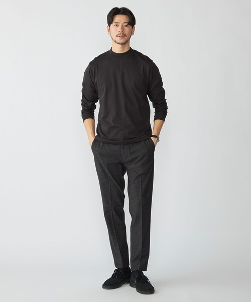 セール】【WEB限定】SHIPS: WONDER デニムライク 裏起毛 スラックス