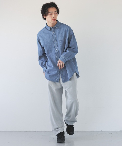 LOWRYS FARM（ローリーズファーム）の「デニムカコウシャツ　 289059（シャツ/ブラウス・メンズ・ブルー/グレー・LARGE/MEDIUM）」の8枚目の写真