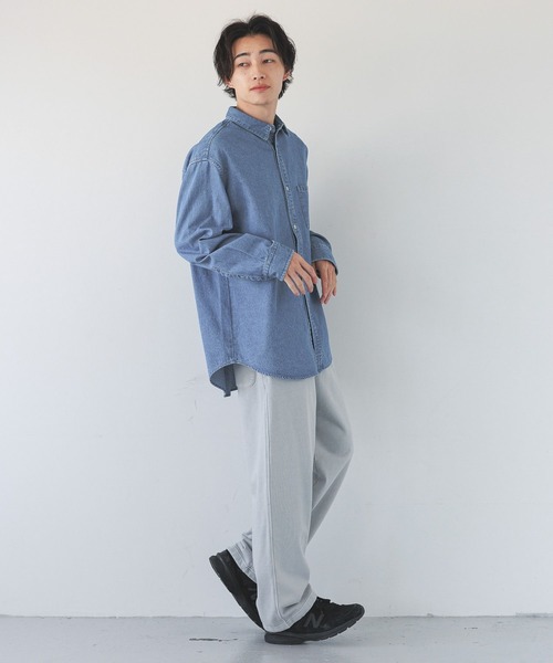 LOWRYS FARM（ローリーズファーム）の「デニムカコウシャツ　 289059（シャツ/ブラウス・メンズ・ブルー/グレー・LARGE/MEDIUM）」の9枚目の写真