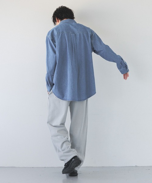 LOWRYS FARM（ローリーズファーム）の「デニムカコウシャツ　 289059（シャツ/ブラウス・メンズ・ブルー/グレー・LARGE/MEDIUM）」の10枚目の写真