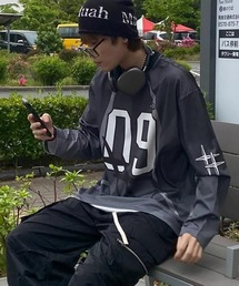 ROMANTIC CROWN（ロマンティッククラウン）の「A'GEM/9 × .kom 『ROMANTIC CROWN/ロマンティック クラウン』NEW ROMANTIC SPORTS JERSEY /ニューロマンティックスポーツジャージ（Tシャツ/カットソー）」