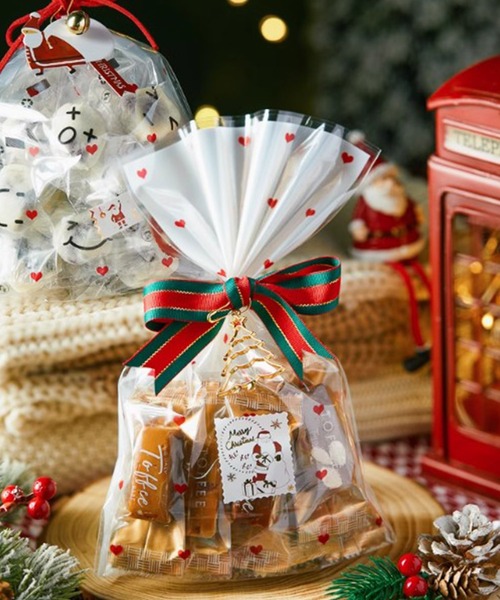 ハート柄ラッピングギフト10枚セット（ラッピングキット