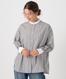 BAYFLOW | バンドカラーストライプシャツ(シャツ/ブラウス)