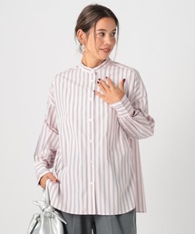 BAYFLOW | バンドカラーストライプシャツ(シャツ/ブラウス)