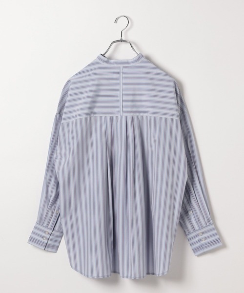 BAYFLOW（ベイフロー）の「バンドカラーストライプシャツ（シャツ/ブラウス・レディース・ピンク/グレー/ライトブルー・FREE）」の20枚目の写真