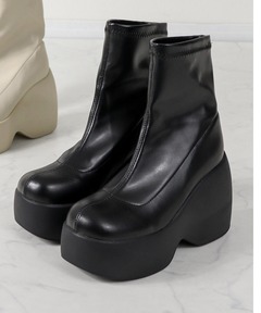 セール】FRONT ZIP CHUNKY BOOTS フロントジップ チャンキーブーツ