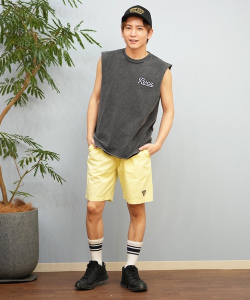 Ocean Pacific（オーシャンパシフィック）の「OP/オーピー ショーツ ワンポイント 515758（その他パンツ・メンズ・オリーブ/ピンク/ライム・XL/L/M）」の7枚目の写真
