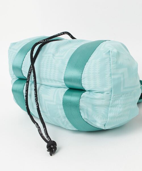 PENDLETON（ペンドルトン）の「ST:PENDLETON ペンドルトンRIPSTOP DRAW BOSTON　リップストップ ドロー ボストンバッグ（ショルダーバッグ・レディース・オフホワイト/ターコイズブルー/ブラック・FREE）」の5枚目の写真