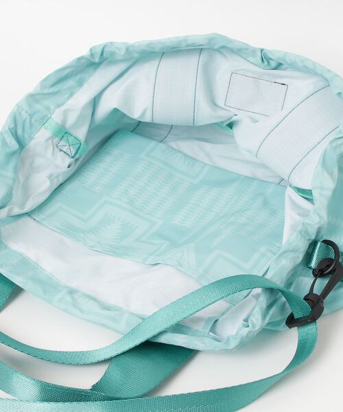 PENDLETON（ペンドルトン）の「ST:PENDLETON ペンドルトンRIPSTOP DRAW BOSTON　リップストップ ドロー ボストンバッグ（ショルダーバッグ・レディース・オフホワイト/ターコイズブルー/ブラック・FREE）」の6枚目の写真