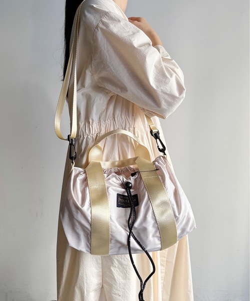 PENDLETON（ペンドルトン）の「ST:PENDLETON ペンドルトンRIPSTOP DRAW BOSTON　リップストップ ドロー ボストンバッグ（ショルダーバッグ・レディース・オフホワイト/ターコイズブルー/ブラック・FREE）」の13枚目の写真