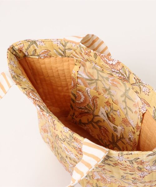 チチカカ（チチカカ）の「ブロックプリントキルトミニトートバッグ【WEB限定】（トートバッグ・レディース・ブルー/ターコイズブルー/イエロー/ピンク・FREE）」の14枚目の写真