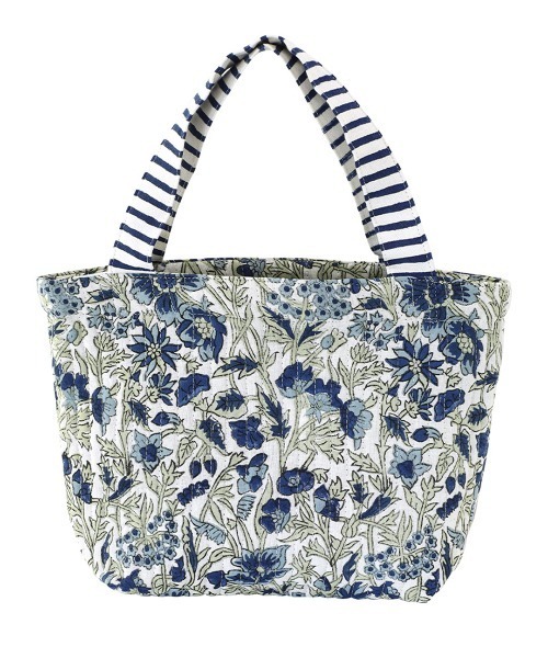 チチカカ（チチカカ）の「ブロックプリントキルトミニトートバッグ【WEB限定】（トートバッグ・レディース・ブルー/ターコイズブルー/イエロー/ピンク・FREE）」の3枚目の写真