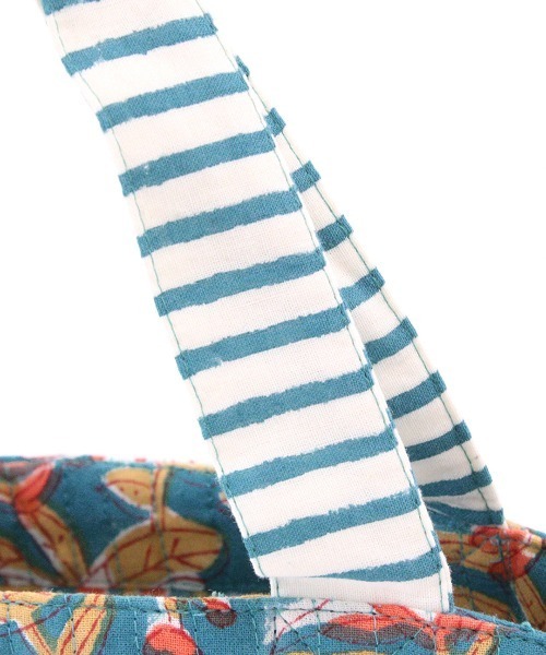 チチカカ（チチカカ）の「ブロックプリントキルトミニトートバッグ【WEB限定】（トートバッグ・レディース・ブルー/ターコイズブルー/イエロー/ピンク・FREE）」の9枚目の写真