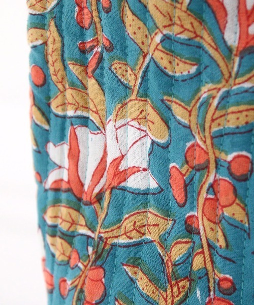 チチカカ（チチカカ）の「ブロックプリントキルトミニトートバッグ【WEB限定】（トートバッグ・レディース・ブルー/ターコイズブルー/イエロー/ピンク・FREE）」の10枚目の写真