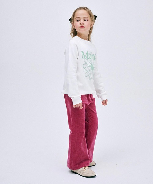 Mardi Mercredi（マルディメクルディ）の「KIDS SWEATSHIRT FLOWERMARDI（スウェット・キッズ・ブラック/レッド/ホワイト/ネイビー/オートミール・100cm/110cm/120cm/130cm）」の7枚目の写真