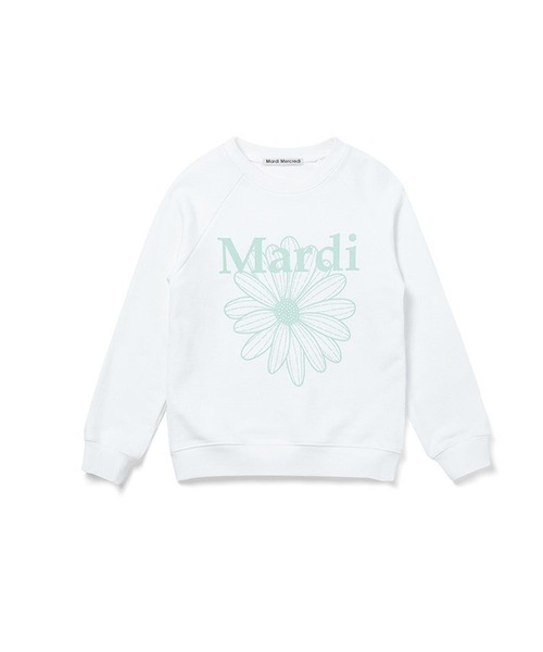Mardi Mercredi（マルディメクルディ）の「KIDS SWEATSHIRT FLOWERMARDI（スウェット・キッズ・ブラック/レッド/ホワイト/ネイビー/オートミール・100cm/110cm/120cm/130cm）」の11枚目の写真
