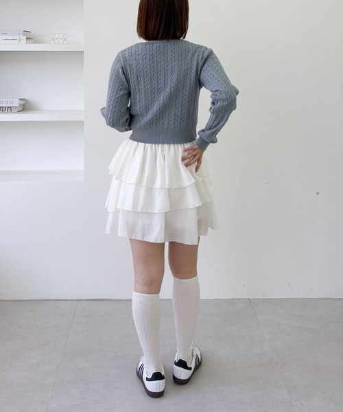 archives（アルシーヴ）の「ラッフルフリルティアードミニスカート（スカート・レディース・オフホワイト/アイボリー/ブラック・MEDIUM）」の20枚目の写真