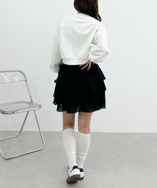 archives（アルシーヴ）の「ラッフルフリルティアードミニスカート（スカート・レディース・オフホワイト/アイボリー/ブラック・MEDIUM）」の10枚目の写真