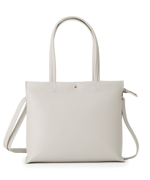 SHOO・LA・RUE（シューラルー）の「【軽量】スクエアトートバッグ（トートバッグ・レディース・ブラック/ライトベージュ/グレー・00）」の2枚目の写真