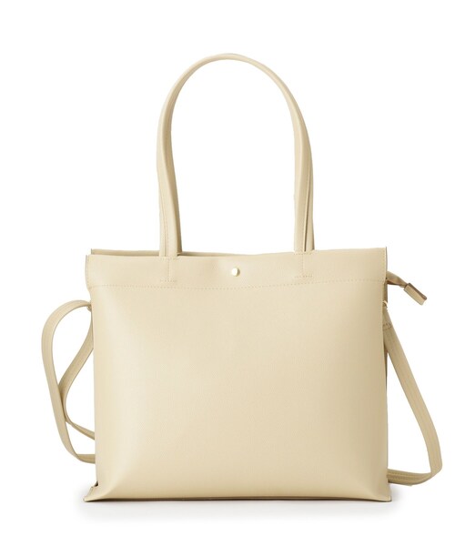 SHOO・LA・RUE（シューラルー）の「【軽量】スクエアトートバッグ（トートバッグ・レディース・ブラック/ライトベージュ/グレー・00）」の18枚目の写真