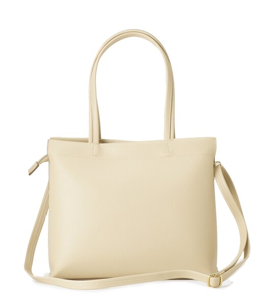 SHOO・LA・RUE（シューラルー）の「【軽量】スクエアトートバッグ（トートバッグ・レディース・ブラック/ライトベージュ/グレー・00）」の16枚目の写真