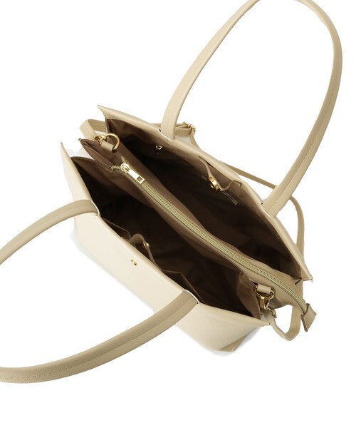 SHOO・LA・RUE（シューラルー）の「【軽量】スクエアトートバッグ（トートバッグ・レディース・ブラック/ライトベージュ/グレー・00）」の14枚目の写真