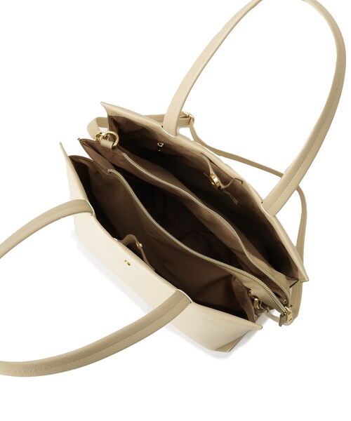 SHOO・LA・RUE（シューラルー）の「【軽量】スクエアトートバッグ（トートバッグ・レディース・ブラック/ライトベージュ/グレー・00）」の10枚目の写真