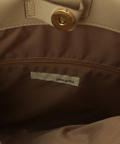 SHOO・LA・RUE（シューラルー）の「【軽量】スクエアトートバッグ（トートバッグ・レディース・ブラック/ライトベージュ/グレー・00）」の9枚目の写真