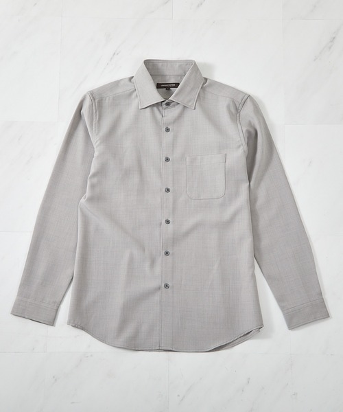 UNION STATION（ユニオンステーション）の「ストレッチカチオンワイドカラーシャツ（シャツ/ブラウス・メンズ・ホワイト/ライトグレー/ベージュ・LL/S/M/L）」の20枚目の写真