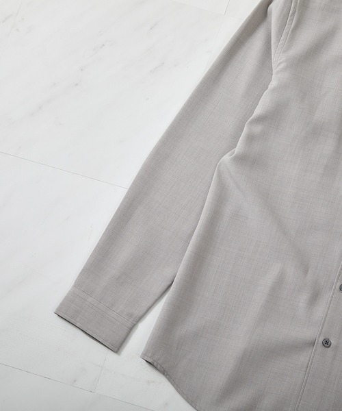 UNION STATION（ユニオンステーション）の「ストレッチカチオンワイドカラーシャツ（シャツ/ブラウス・メンズ・ホワイト/ライトグレー/ベージュ・LL/S/M/L）」の22枚目の写真