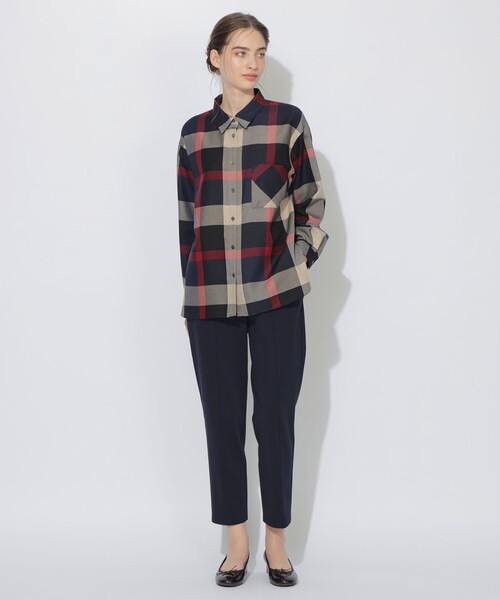 CB CRESTBRIDGE（シービークレストブリッジ）の「クレストブリッジチェックスタンダードシャツ（シャツ/ブラウス・レディース・ライトベージュ/グリーン系その他/ブルー系その他7・M/S）」の5枚目の写真