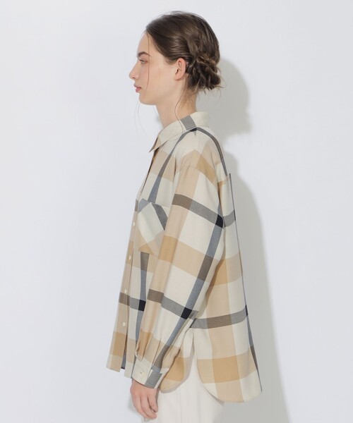 CB CRESTBRIDGE（シービークレストブリッジ）の「クレストブリッジチェックスタンダードシャツ（シャツ/ブラウス・レディース・ライトベージュ/グリーン系その他/ブルー系その他7・M/S）」の11枚目の写真