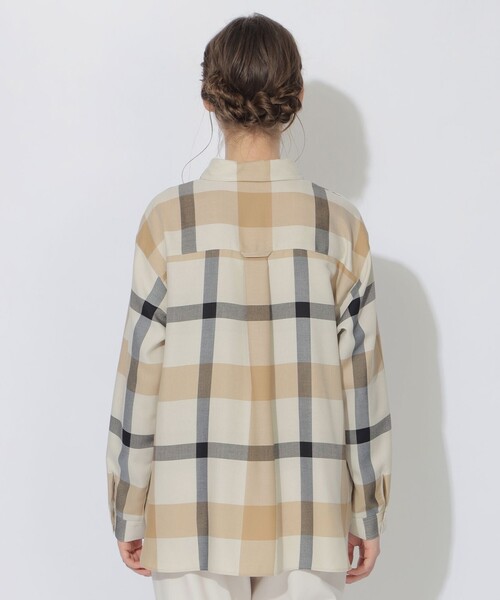CB CRESTBRIDGE（シービークレストブリッジ）の「クレストブリッジチェックスタンダードシャツ（シャツ/ブラウス・レディース・ライトベージュ/グリーン系その他/ブルー系その他7・M/S）」の12枚目の写真