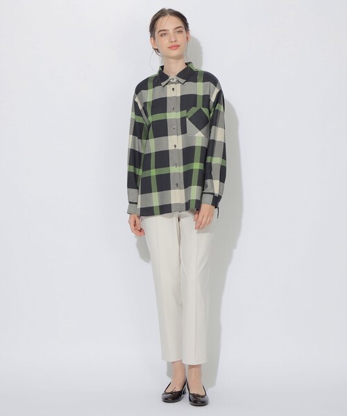 CB CRESTBRIDGE（シービークレストブリッジ）の「クレストブリッジチェックスタンダードシャツ（シャツ/ブラウス・レディース・ライトベージュ/グリーン系その他/ブルー系その他7・M/S）」の15枚目の写真
