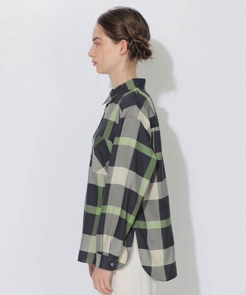 CB CRESTBRIDGE（シービークレストブリッジ）の「クレストブリッジチェックスタンダードシャツ（シャツ/ブラウス・レディース・ライトベージュ/グリーン系その他/ブルー系その他7・M/S）」の16枚目の写真