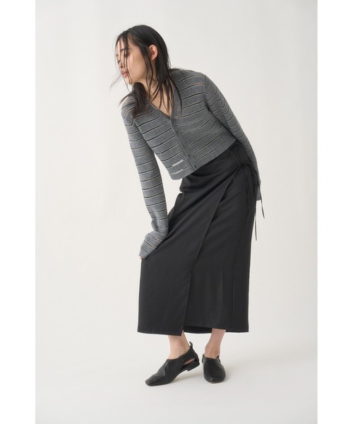 MIESROHE(ミースロエ)の「ツイルイージーラップSK(スカート・レディース・アイボリー/ブラック/ブラウン・1/0)」の4枚目の写真